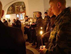 В Херсонесе активисты казачьей общины «Соболь» почтили память Преподобномученика Евстратия Печерского