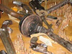 Милиция нашла коллекцию оружия времен войны